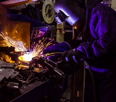 welder Industrial automotive part in factory