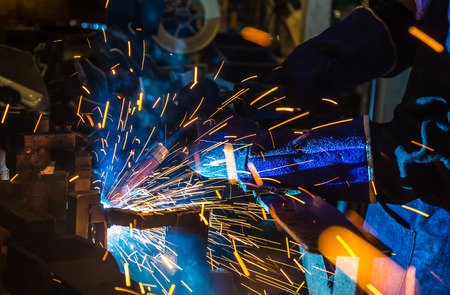 welder Industrial automotive part in factory