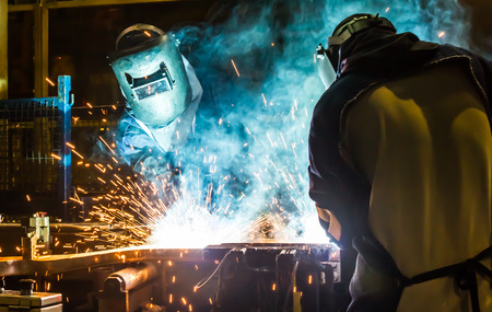 welder Industrial automotive part in factory