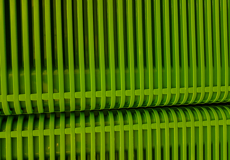Texture and pattern of green plastic basket
