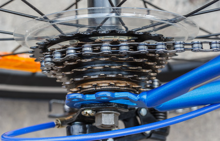bike gear and wheel with chain