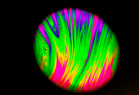 Rainbow colors created by soap, bubble,or oil