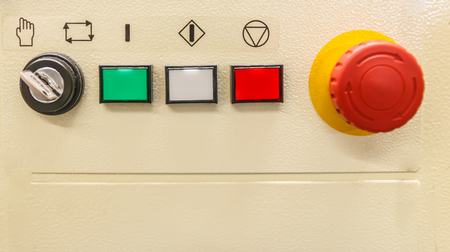 Close up Status warning light for electrical control cabinet