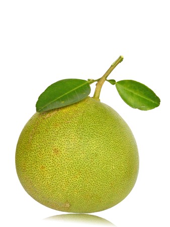 Pommelo isolated on white background. Pommelo is tropical fruit.の写真素材