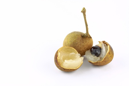 Longan - tropical fruit on a white background.の写真素材