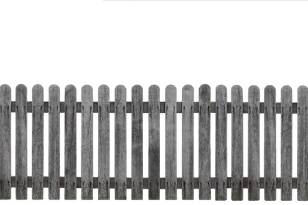 old wooden fence isolated on white background.の写真素材