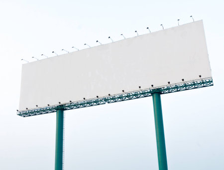 Blank billboard on clear sky for your advertisementの写真素材