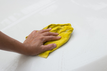 Car Hand Wash with Yellow Sponge and Soap