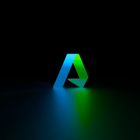 Ponorogo, Indonesia - September 04, 2020: 3D rendering of Autodesk logo with black background and...