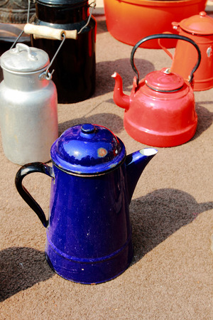kettle display on the floorの写真素材