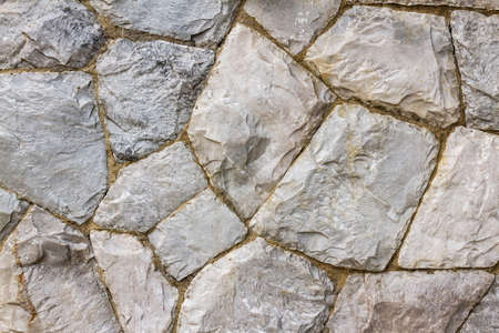 Stone wall texture background, white grey color
