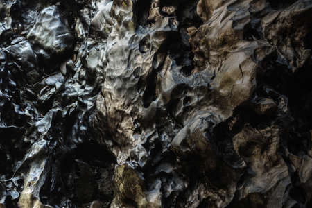 Black rock texture background, Black stone
