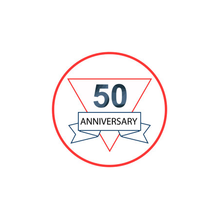 50 Anniversary celebration template vector design illustration