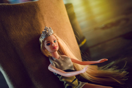 princess doll,Blond hairの写真素材
