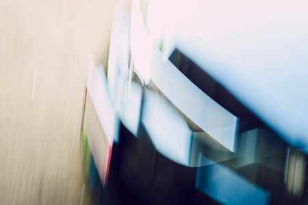 Grille black car blur backgroundの写真素材