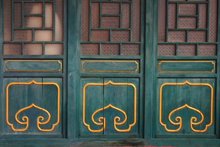 chinese style wood carvingの写真素材