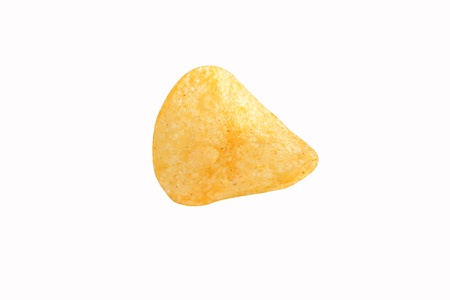 The fried potatoes on white background