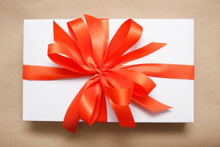 Gift box with ribbon の写真素材