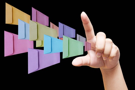 hand holding Envelope の写真素材