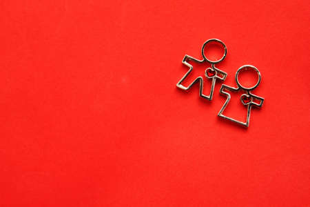 Gift of Love on red paperの写真素材