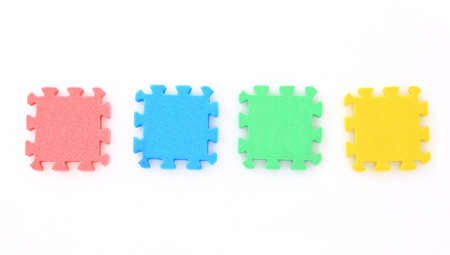 jigsaw on white, puzzle