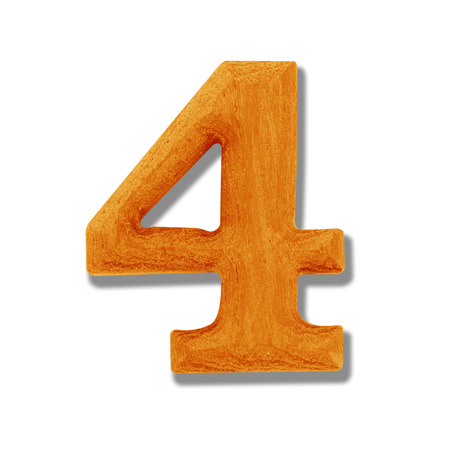 4 wooden number 