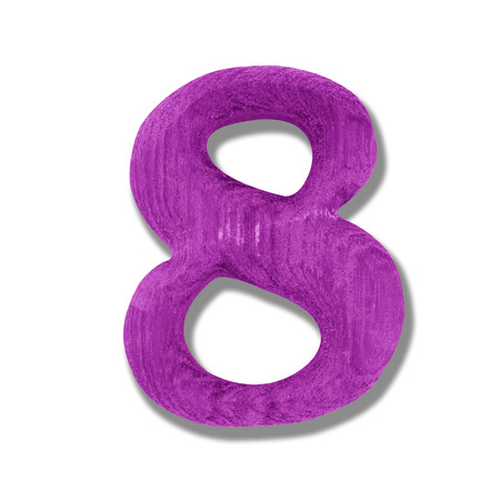 8 wooden number 