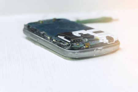 Android Phone. repairs for smartphone By professional technician on desk.