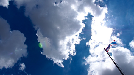 Flagstaff and Skyの写真素材
