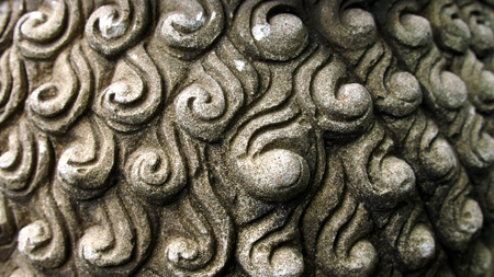 Hair of Lion Stone Statueの写真素材