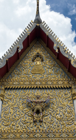 Front Church of Buddist in Sunny Dayの写真素材