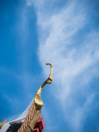 The Gable Apex on The Top of The Buddhist Churchの写真素材