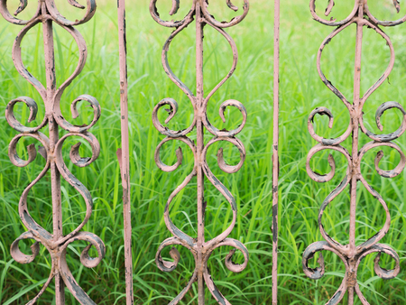 The Old Iron Fence Vintage Patternの写真素材