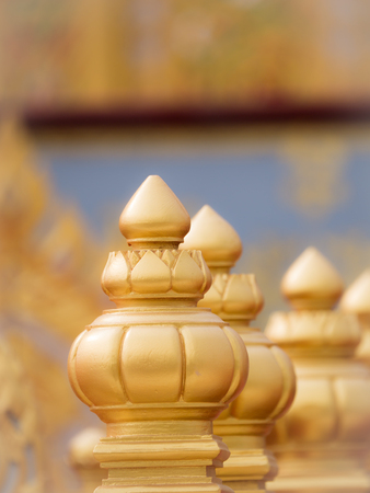 The Gold Masthead of Pole on The Royal Crematorium : Bangkok : Thailand - December 11,2017の写真素材