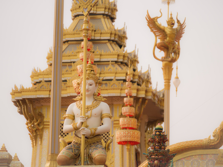 Guardian Angels Statue on The Royal Crematorium : Bangkok : Thailand - December 11,2017の写真素材