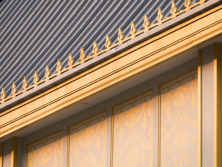 The Gray Roof of The Building in The Royal Crematoriumの写真素材