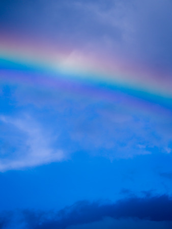 The Rainbow Showed on The Sky after Rainの写真素材