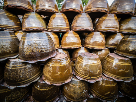 The Dragon Pots Arranging in The Tree Shop Garden