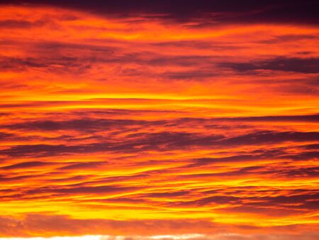 The Golden Yellow Mixed with Gray Clouds in The Morning