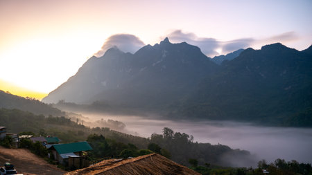 Doi Luang Chiang Dao, Chiang Mai, Thailand. Experience the beauty of the mountains covered in...