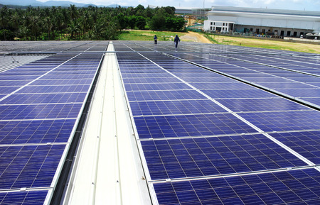 Large Scale Rooftop Solar PV Systemの写真素材