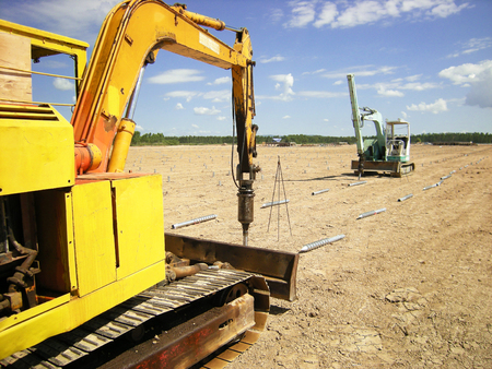Screw Pile Driving Machineの写真素材