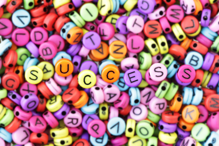 Success Text Beads, Seeking Successの写真素材