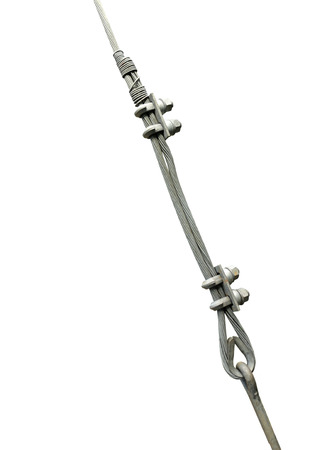 Steel Guy Wire Fittings Isolated on white Background clipping path