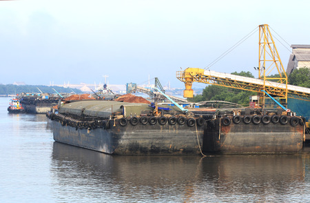 Loading Pier on River Sideの写真素材