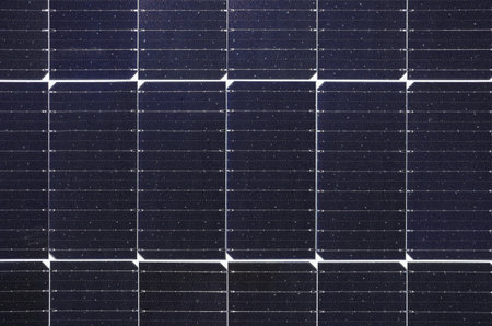 Solar Cell Panel Monocrystalline Background and Textureの写真素材