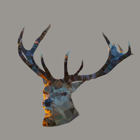 polygonal RanDeer Headの写真素材