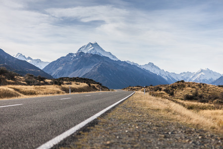 Road to Mt. Cook , Twizle, Newzealandの写真素材