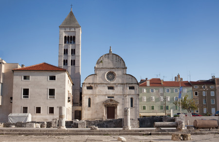 The saint Mary church in Zadar in Croatiaの写真素材