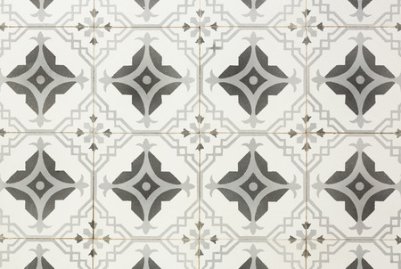 Ancient style of floor tiles pattern in gray tone